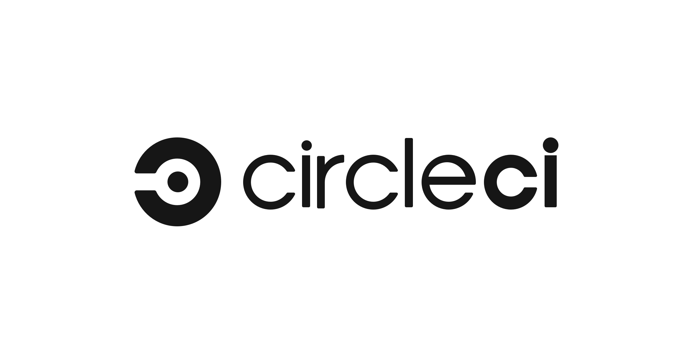 CircleCI logo featuring a black circular icon with a central dot next to the word &ldquo;CircleCI&rdquo; in black text, representing the CircleCI CI/CD platform.