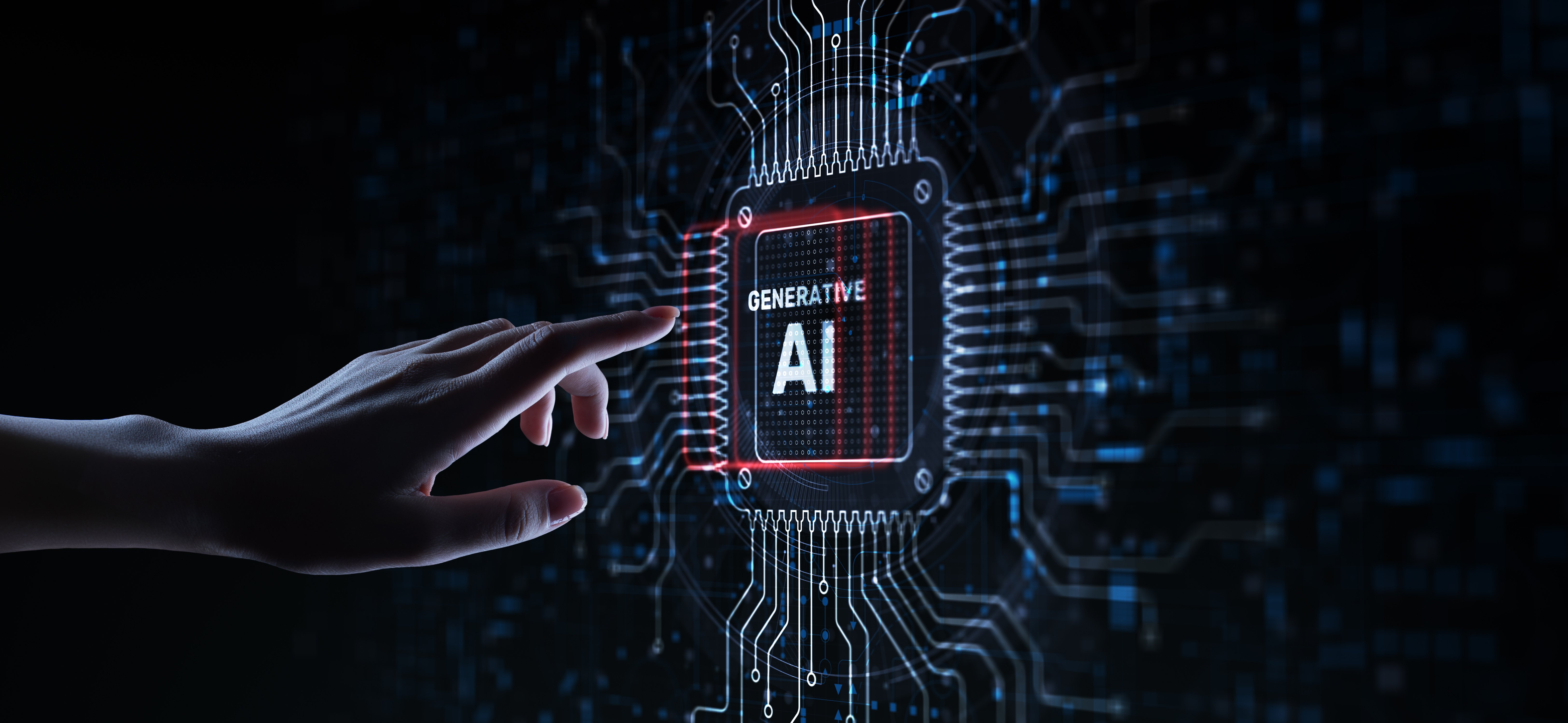someone pointing to generative ai