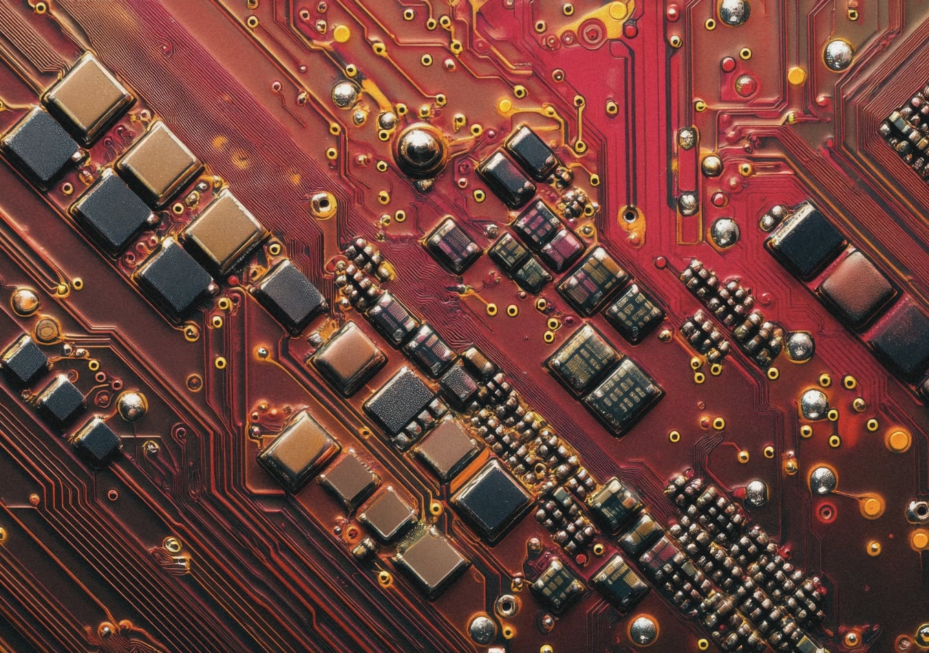image shows circuit board of computers to depict quantum computing processing