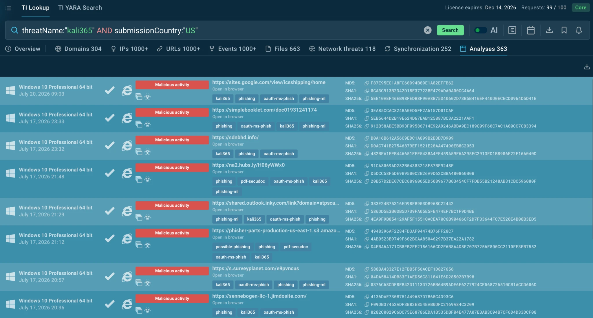 Kali365-related sandbox