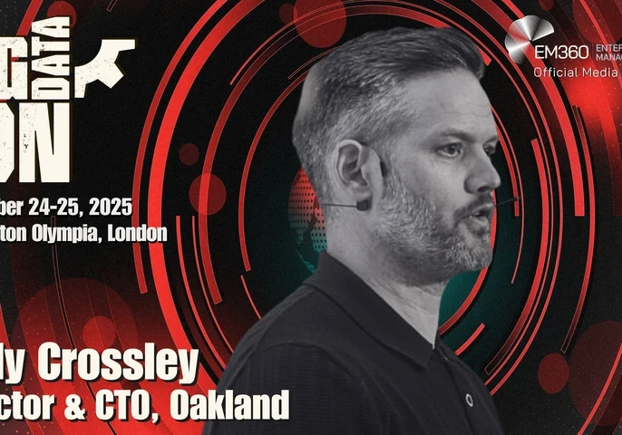 Andy Crossley, Director and CTO, Oakland at Big Data LDN 2025, in an interview with Shubhangi Dua, Podcast Host and Tech Journalist, EM360Tech.