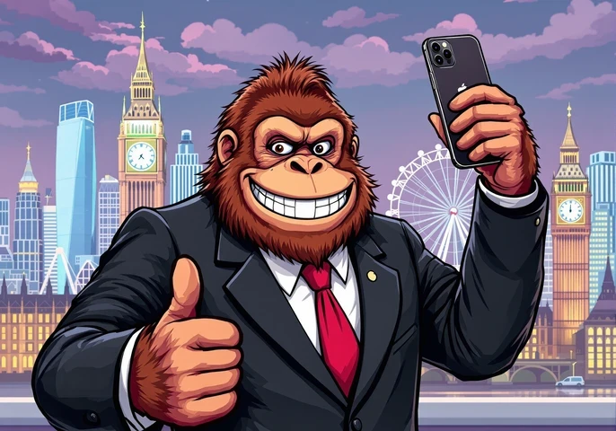 Orangutan in a Suit giving a thumbs up