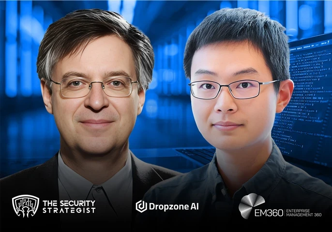 Richard Stiennon and Edward Wu discussing AI-driven security operations and SOC transformation.