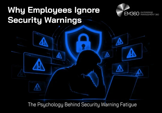 Header image with the text "Why Employees Ignore Security Warnings"