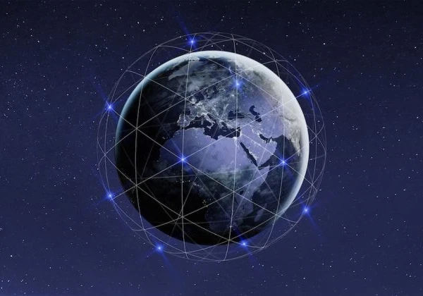 The with lines showing blockchain connectivity