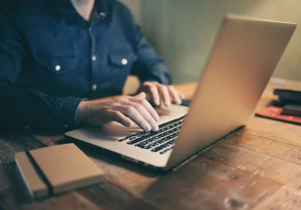Worker on a laptop
