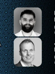 Profile pictures of Matt Harris, head of content at EM360, and Jon Harding, UK Sales Manager at Qumulo
