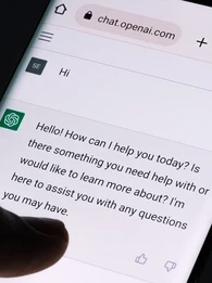 A person using chatgpt AI