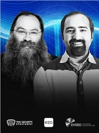 Syed Ali and Chris Steffen discussing IT asset management and deterministic automation during a Security Strategist podcast recording.