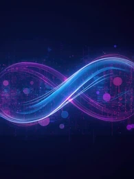 Purple and blue swirl representing a data trust convergence.