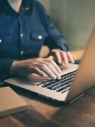Worker on a laptop