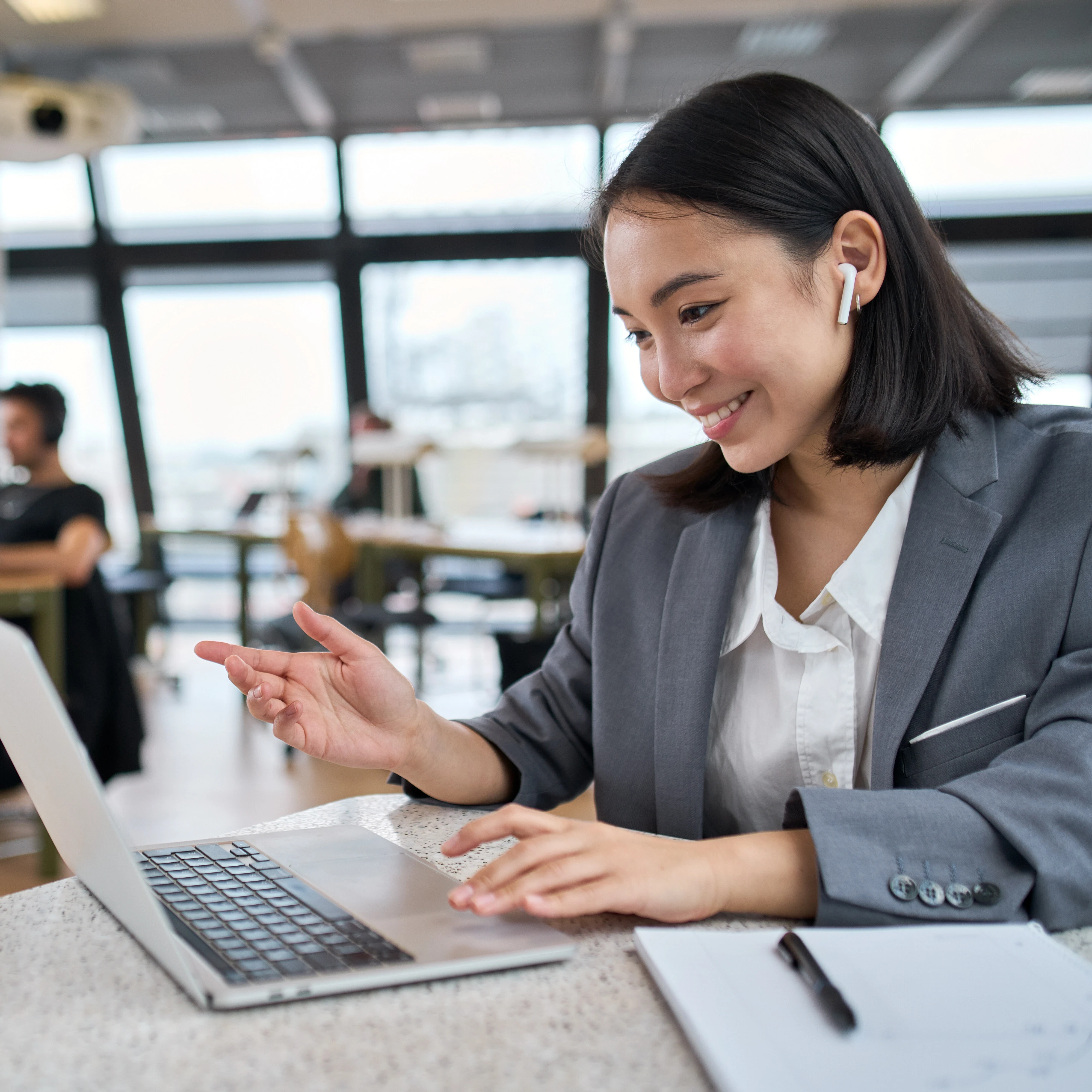 Hybrid working technology in a shared office space