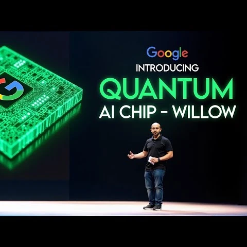 Screenshot of Youtibe video introducing quantum chip