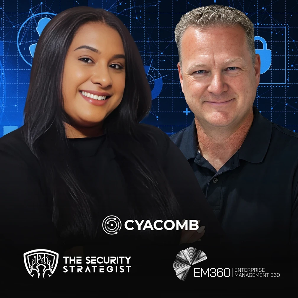 Trisha Pillay and Chris Johnson, CEO of Cyacomb, appear on the EM360Tech Security Strategist podcast discussing how digital evidence is reshaping modern counter-terrorism investigations, focusing on speed, privacy, and data-driven intelligence.