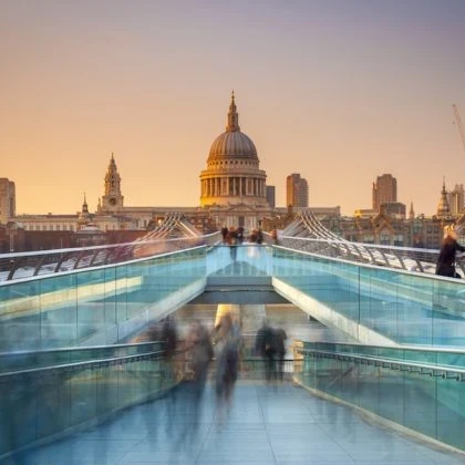 St Paul's Cathedral at sunset