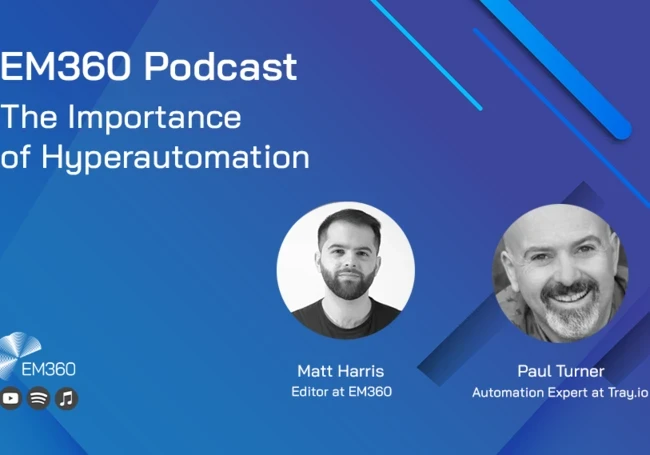 Profile pictures of Matt Harris and Paul Turner with the heading "The Importance of Hyperautomation"
