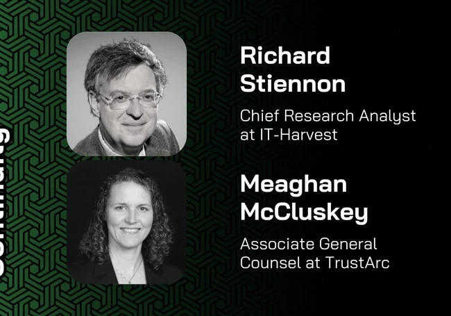 Profile pictures of Richard Stiennon and Meaghan McCluskey.